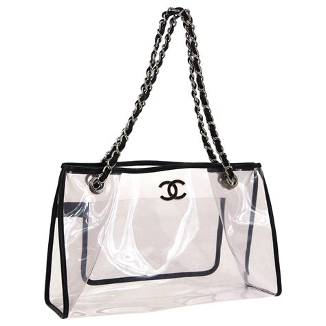 chanel shoulder tote bag|chanel transparent tote bag.